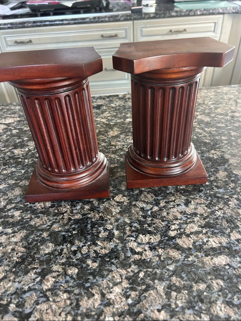 SELAMAT DESIGNS COLUMB BOOKENDS MAHOGANY